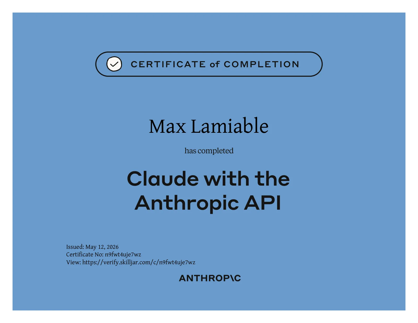 Claude with the Anthropic API, Anthropic